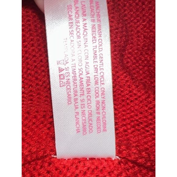 No Boundaries Santa Don’t Judge Me Red Hooded Christmas Sweater Sequins XS - Picture 7 of 9